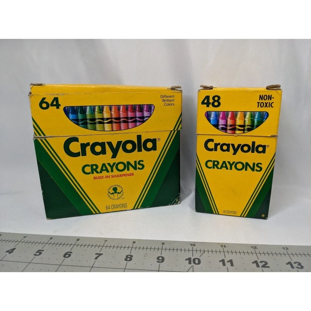Crayola Crayon Lot Vintage 48 64‎ Set 1988 1994